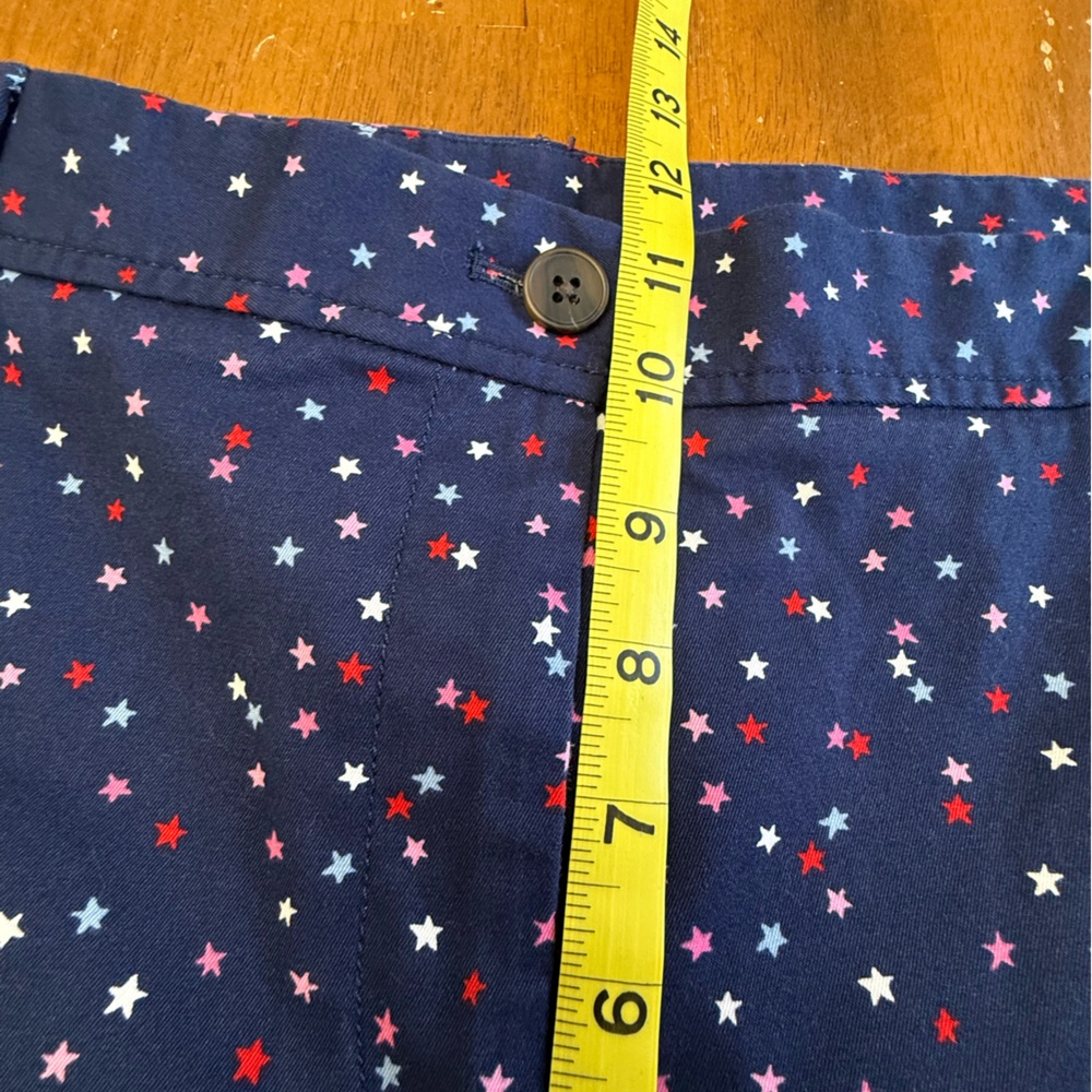 Talbots Navy Star Print Chino Shorts - Picture 8 of 10